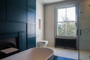 Arior Design victorian villa blue bathroom 2